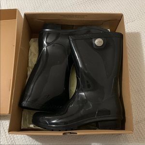 Black UGG rain boots